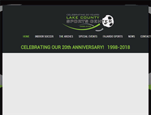 Tablet Screenshot of lakecountysportscenter.com
